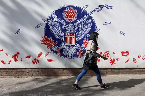 Anti-US graffiti still covers American embassy in Tehran