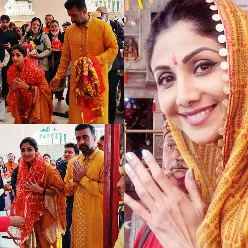 Post bail, pictures of Raj Kundra and Shilpa Shetty seeking blessings at a temple go viral
