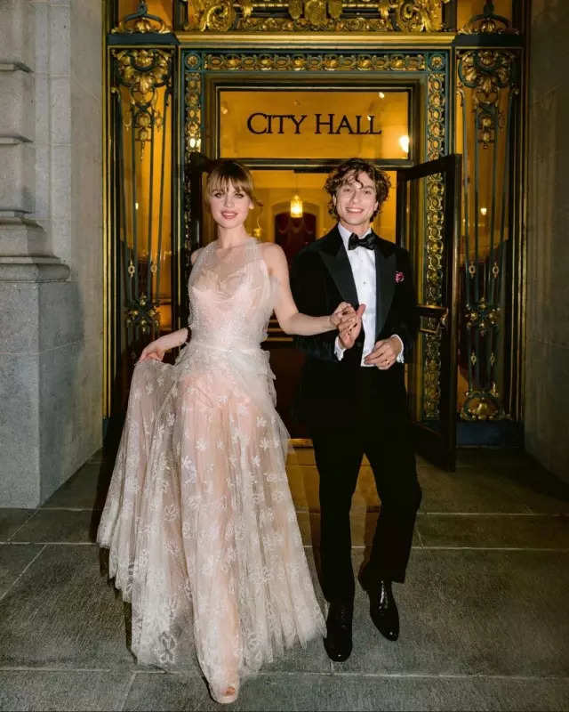 Ivy Getty Gets Married in Unique Broken Glass John Galliano Gown