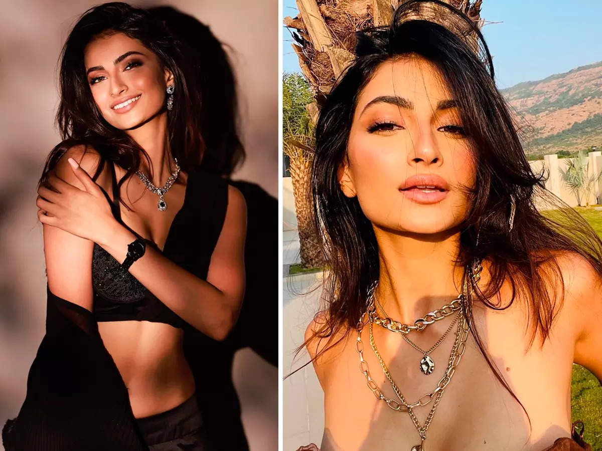 Palak Tiwari shares sun-kissed pictures in purple crop top and printed pants