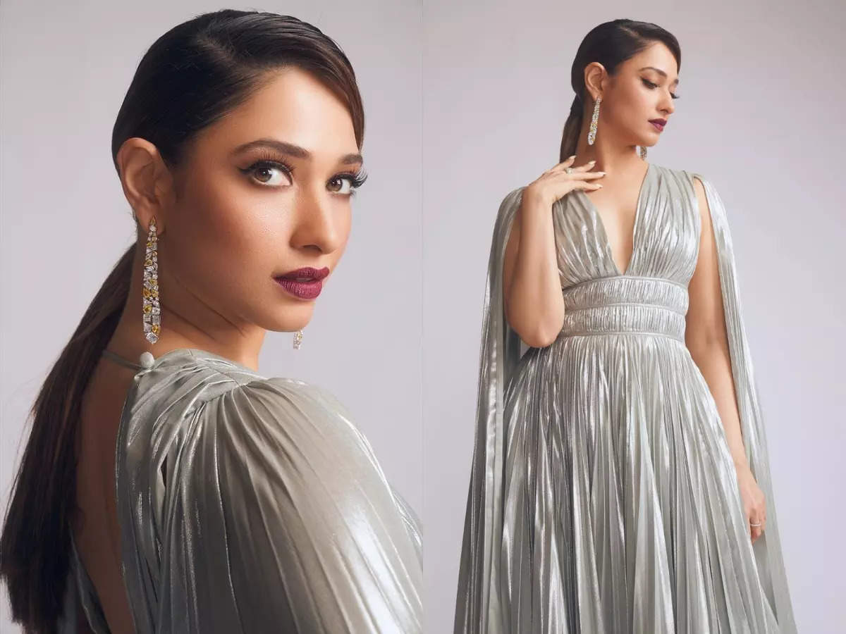 Tamannaah is Grecian Goddess in silver gown