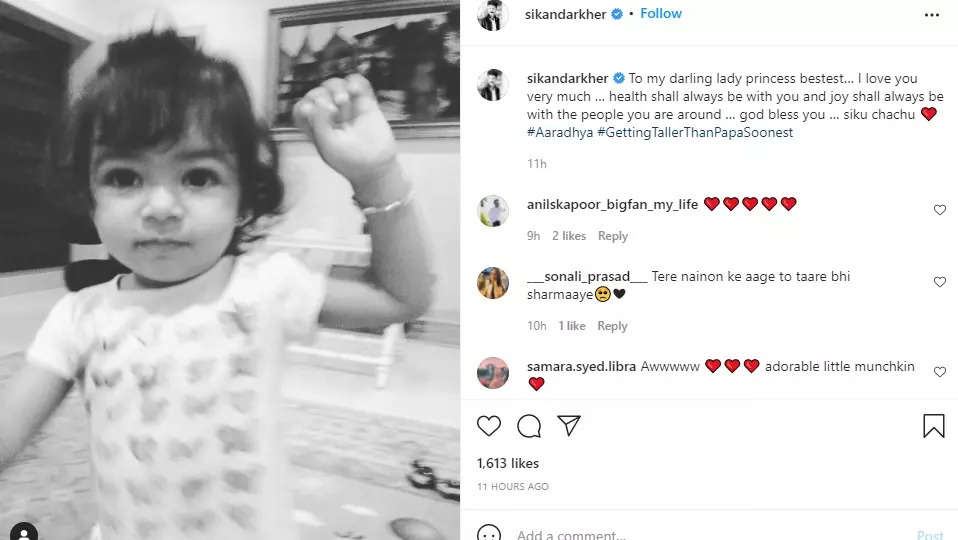 'Chachu' Sikandar Kher shares an unseen childhood picture of Aaradhya ...