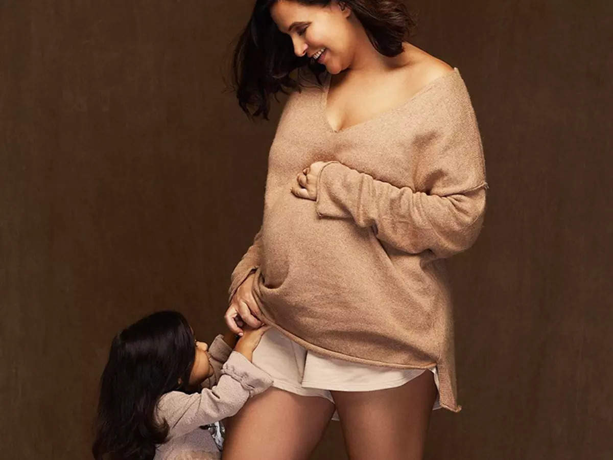 This adorable picture from Neha Dhupia’s maternity photoshoot with little Mehr you just can’t miss