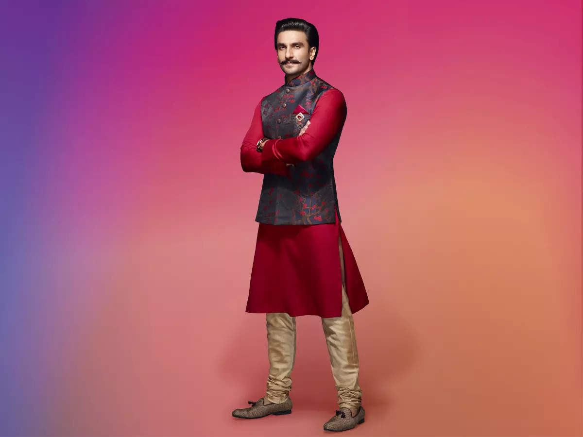 Ranveer Singh In Red Sherwani Bollywood