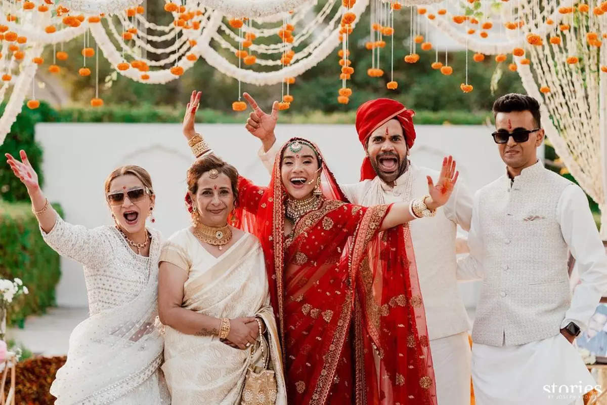 Rajkummar Rao and Patralekhaa beam with joy in these new pictures from their intimate wedding ceremony