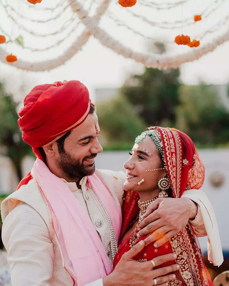 Rajkummar Rao and Patralekhaa beam with joy in these new pictures from their intimate wedding ceremony