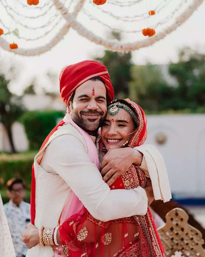 Rajkummar Rao and Patralekhaa beam with joy in these new pictures from their intimate wedding ceremony