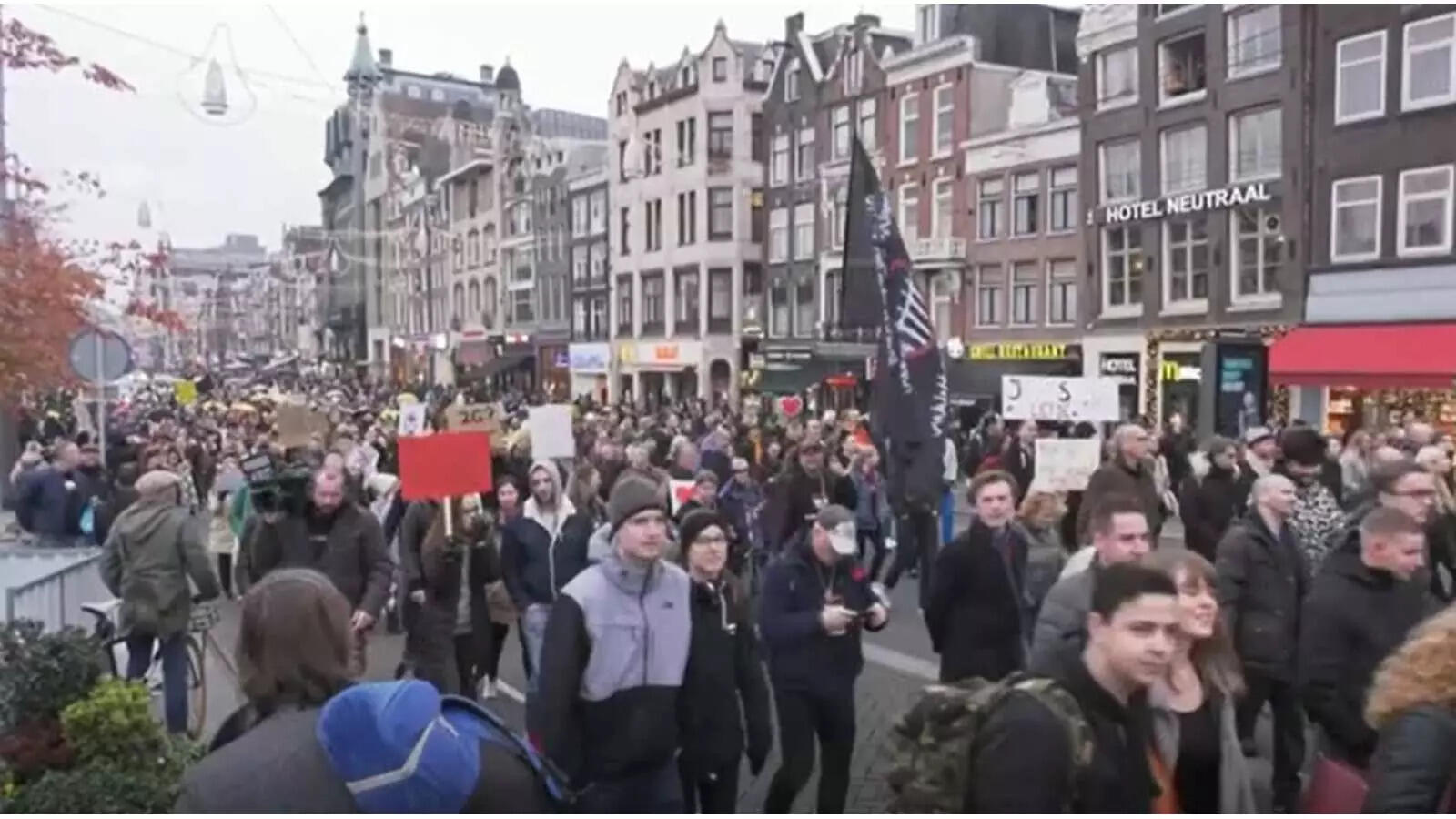 Protests across Europe against virus measures