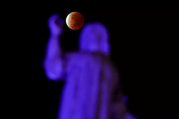 Stunning images of longest partial lunar eclipse in 580 years