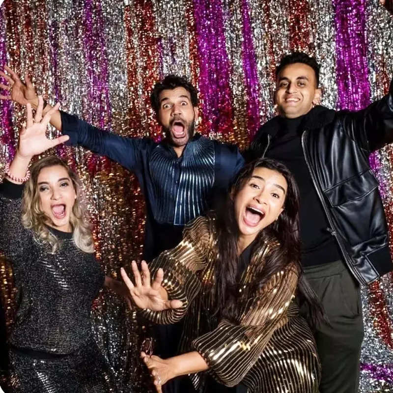 Fun-filled pictures from Rajkummar Rao and Patralekhaa's 'Pyjama Party' with Farah Khan and friends
