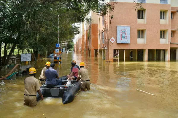 These pictures show waterlogging in Bengaluru after overnight rains