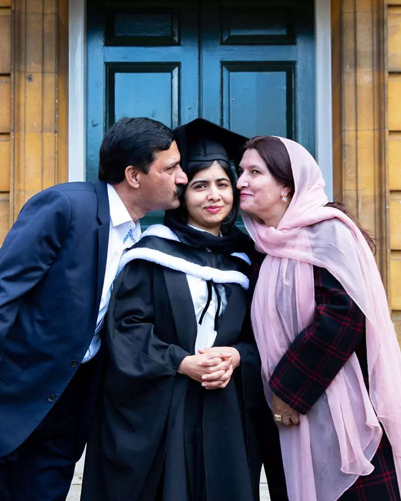 These lovely celebration pictures of Malala Yousafzai and hubby Asser Malik from her graduation go viral