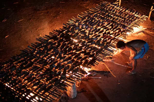 Amazonian chief's funeral ritual