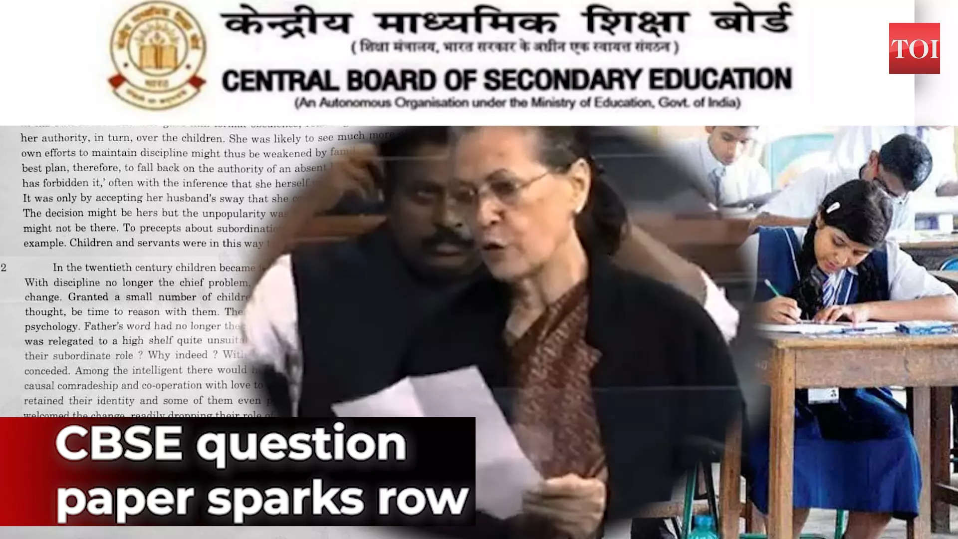 Sonia Gandhi raises issue of CBSE question paper in Lok Sabha