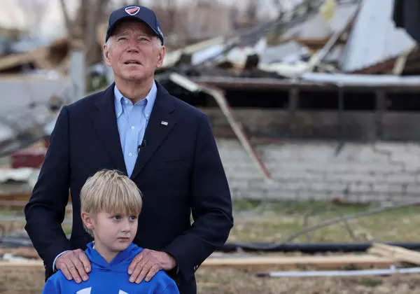 US President Joe Biden visits tornado ravaged Kentucky