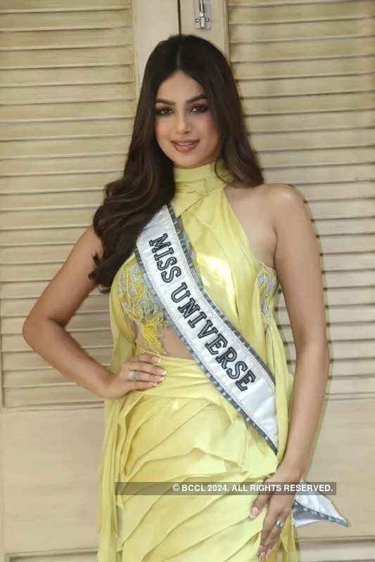 Miss Universe 2021 Harnaaz Sandhu shines bright in a gorgeous yellow dress, these exclusive photos capture her fashion power!