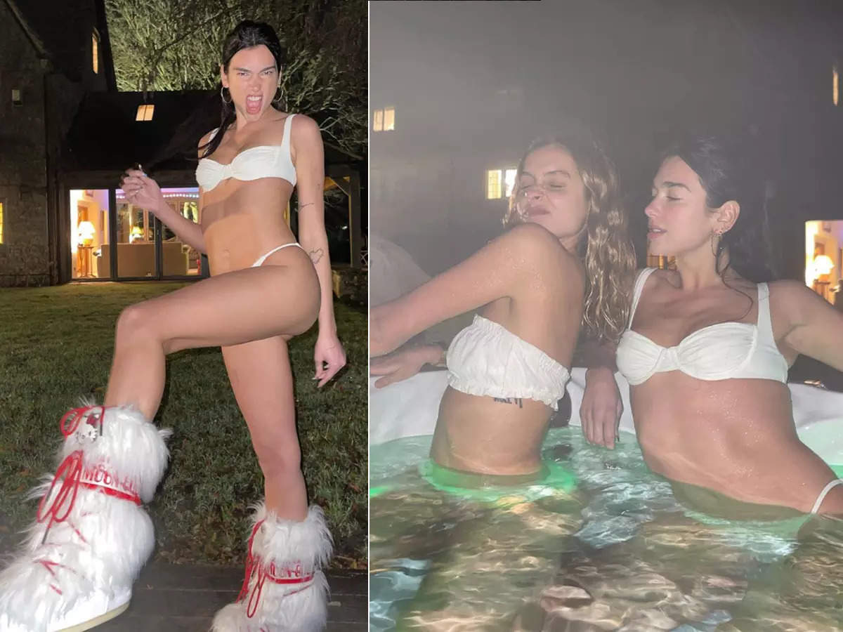 Post break-up with Anwar Hadid, Dua Lipa party hard in white bikini at a Christmas holiday with friends