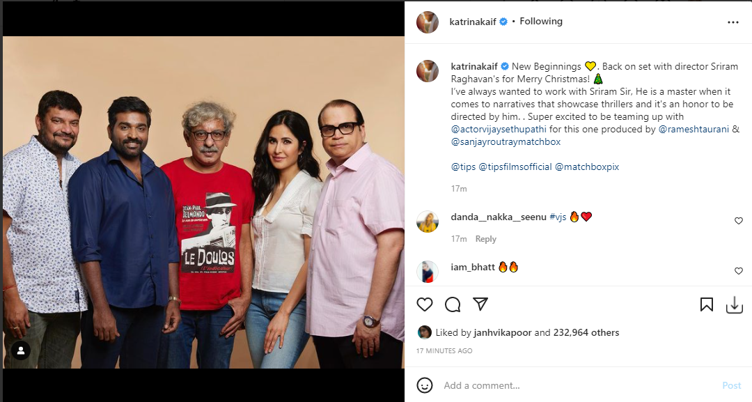 Merry Christmas': Katrina Kaif Teams Up With Sriram Raghavan And Vijay Sethupathi For Her Next Project | Hindi Movie News - Times Of India