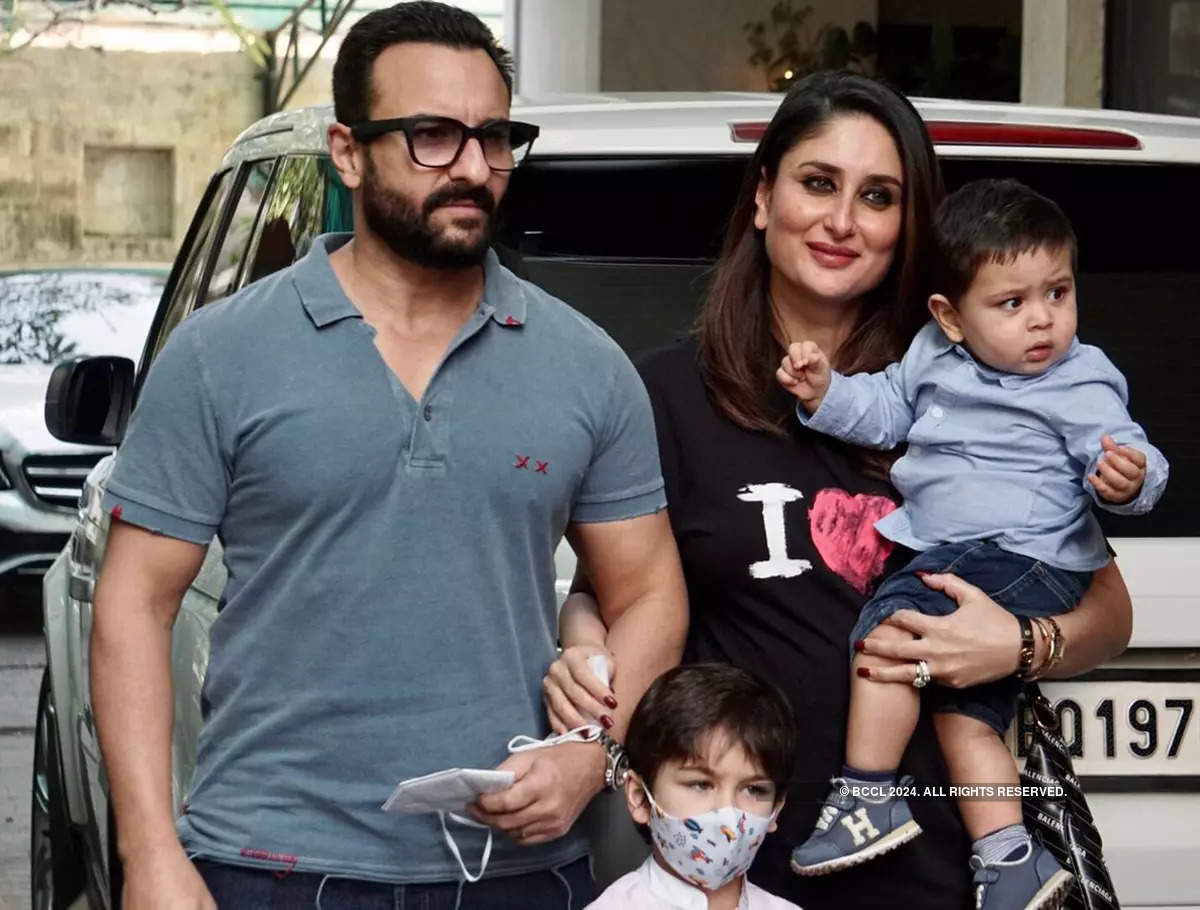 Kareena and Saif with kids Taimur and Jehangir attend the annual Christmas brunch at Shashi Kapoor's residence