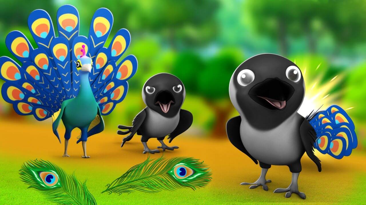 முட்டாள் காக்கை மயில் வால் Foolish Crow Peacock's Tail Story 3D Animated Tamil Moral Stories JOJOTV | Entertainment - Times of India Videos முட்டாள் காக்கை மயில் வால் Foolish Crow Peacock's Tail Story 3D Animated Tamil Moral Stories JOJOTV | Entertainment - Times of India Videos