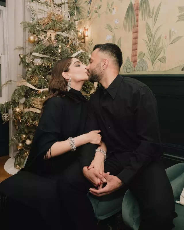 In photos: Sonam Kapoor and Anand Ahuja welcome New Year 2022 with a passionate kiss and romantic date at London home