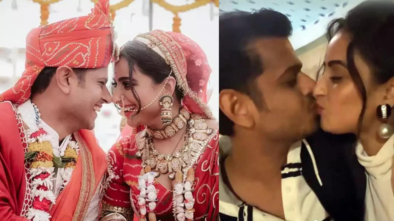 Neil Bhatt And Aishwarya Sharma Lock share a sweet kiss as they celebrate  one month of their wedding | Hindi Movie News - Bollywood - Times of India