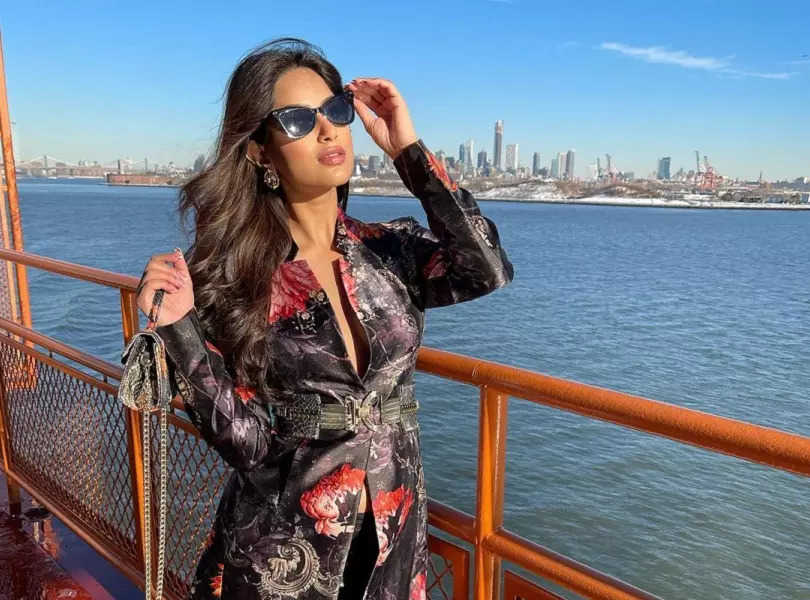 Harnaaz Kaur Sandhu goes floral for her first ferry trip in New York City!