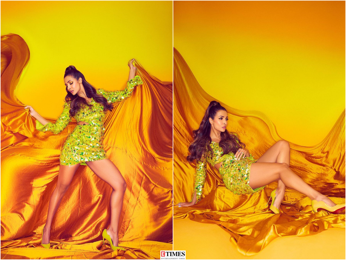 Malaika Arora paints Instagram yellow as she shines in a blingy mini bodycon dress, photos will leave you spellbound