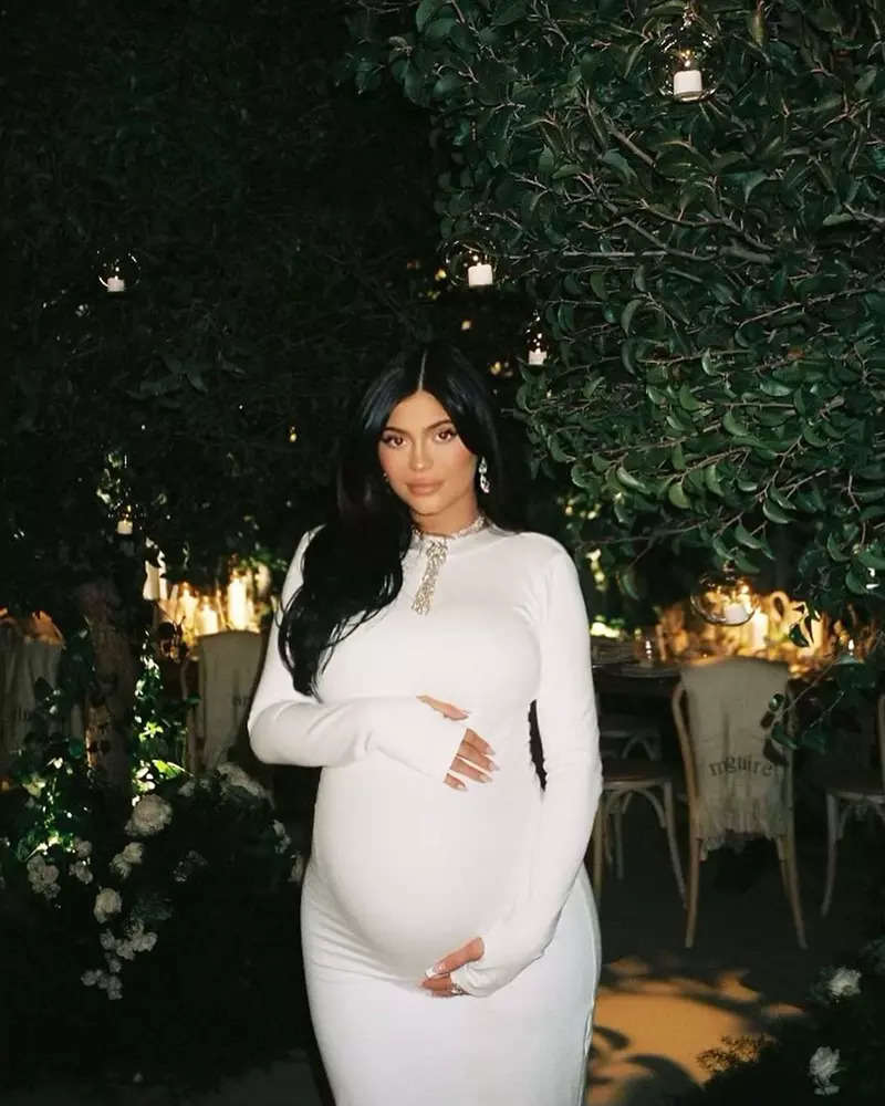 Kylie Jenner flaunts her baby bump in these unmissable pictures from her lavish 'pink-themed' baby shower