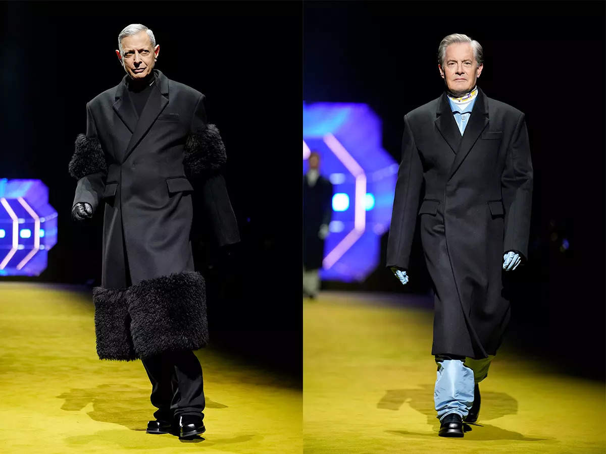 Prada’s Milan Fashion Week 2022 show ends with Jeff Goldblum and Kyle MacLachlan on the ramp