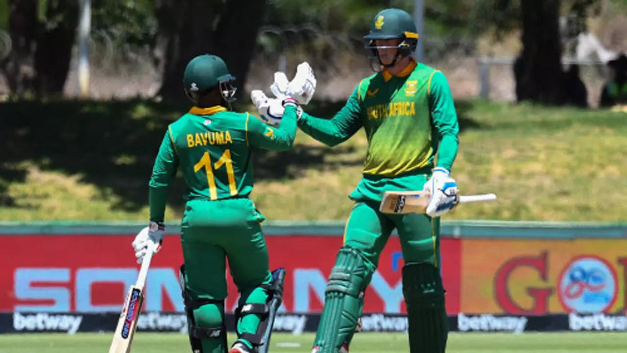 In Pics: Bavuma, Van der Dussen star as SA beat India in first ODI  | The Times of India