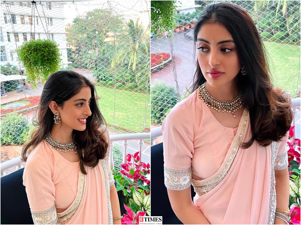 Navya Naveli Nanda is a stunner in saree, flaunts her 'white hair' in new elegant pictures