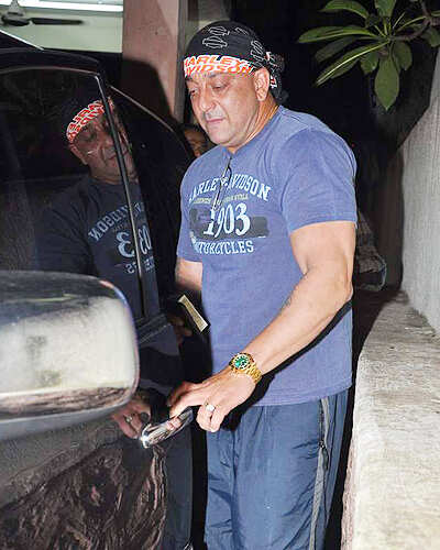 Sanjay Dutt at the screening of the movie 'Double Dhamaal' at Ketnav ...