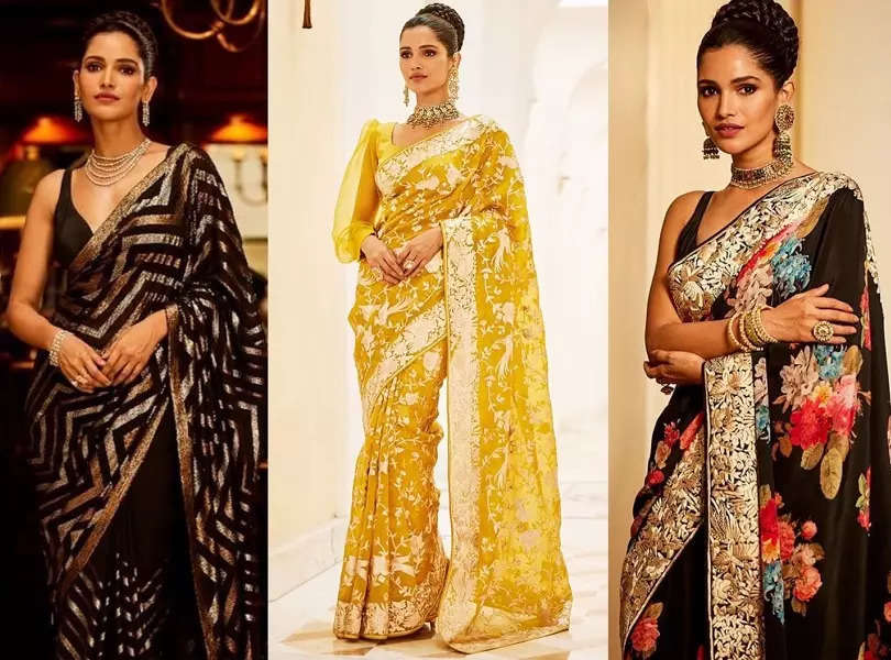 Vartika Singh gives us retro vibes in these oo-la-la sarees from Meena Bazaar!