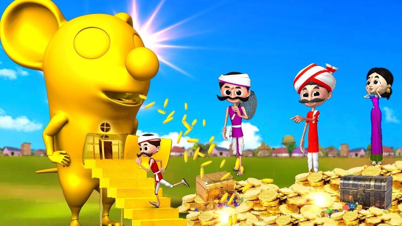 Most Popular Kids Story In Hindi - Magical Giant Rat Golden House ...