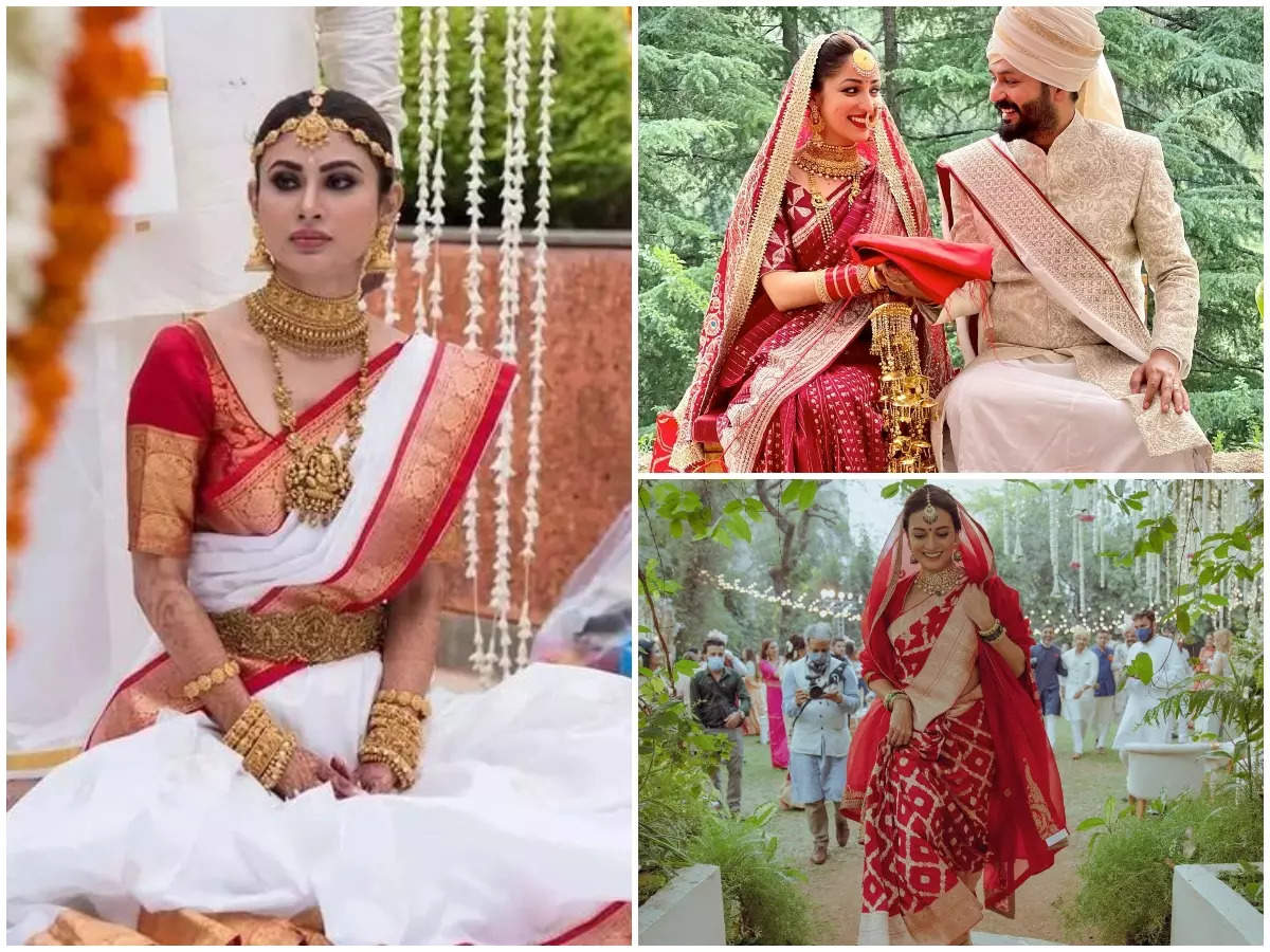 Bollywood Wedding Lehenga: Mouni Roy, Yami Gautam and Dia Mirza ...