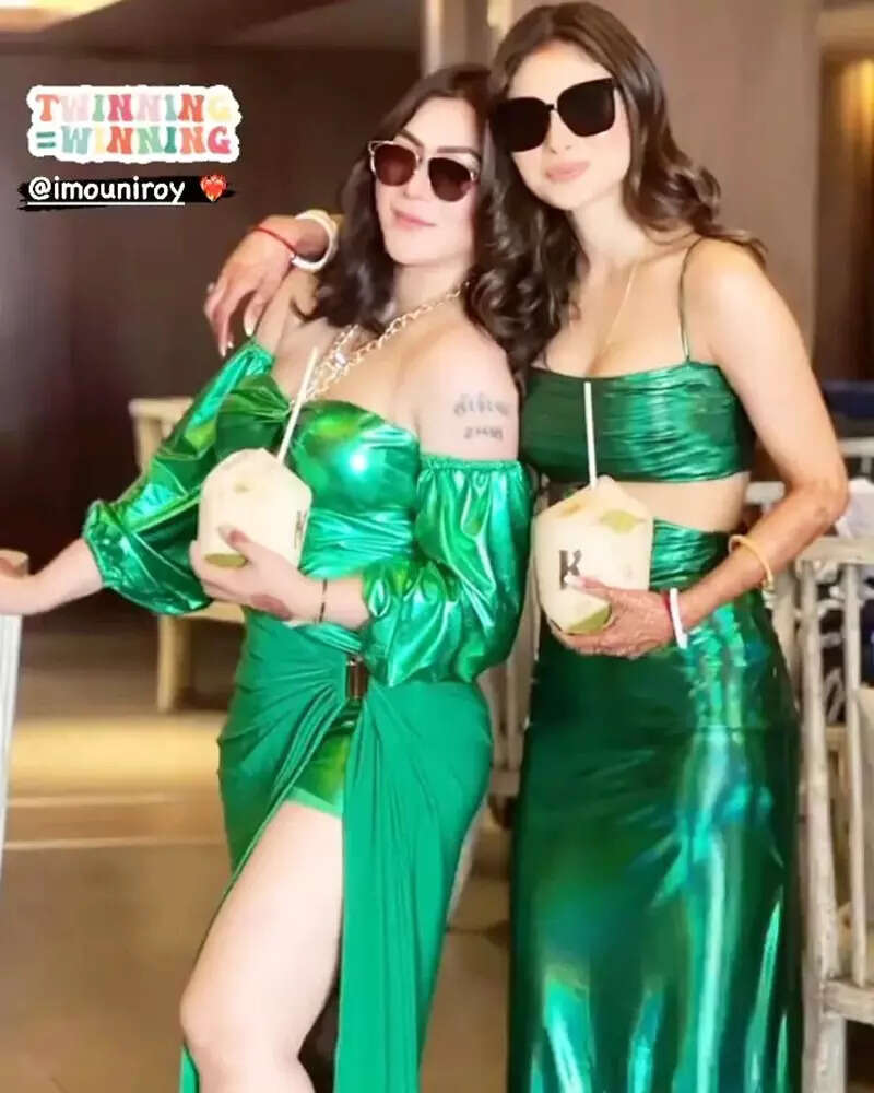 These fun-filled pictures of newlyweds Mouni Roy and Suraj Nambiar from their pool party are simply unmissable