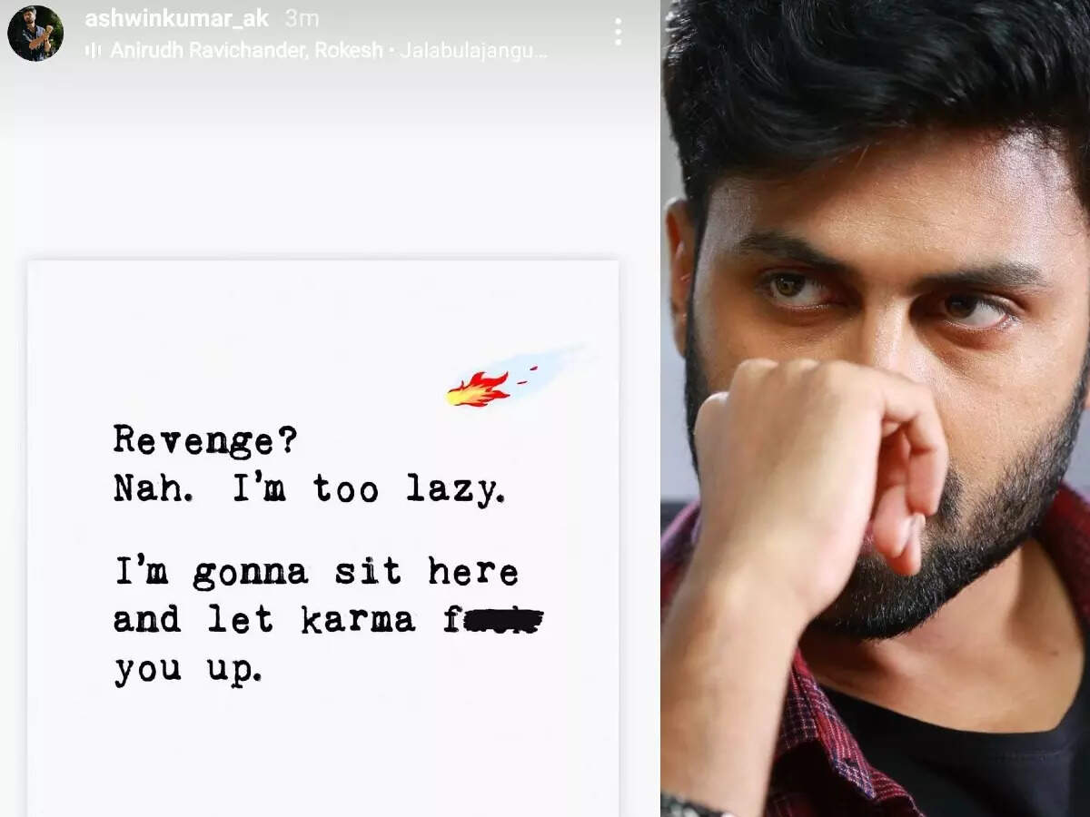 Ashwin Kumar's latest Instagram story grabs attention Tamil Movie
