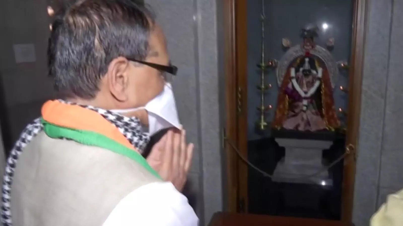 MP CM Shivraj Chouhan offers prayers at Mahalasa Narayani Temple in Ponda