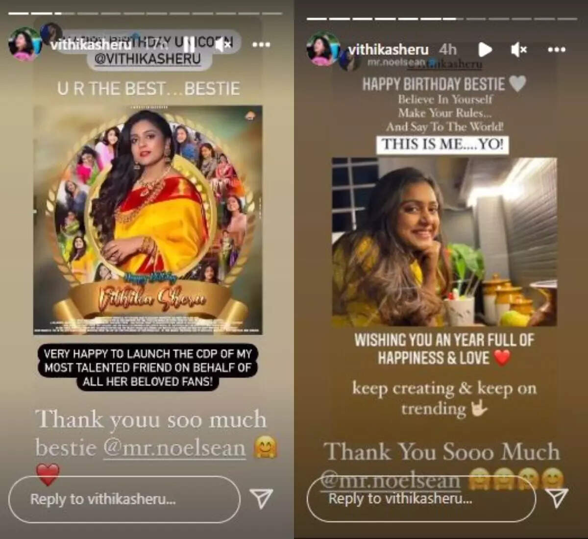 Vithika Vithika Sheru Turns A Year Older Bffs Lasya Manjunath Noel Sean And Others Send Out Best Wishes Times Of India