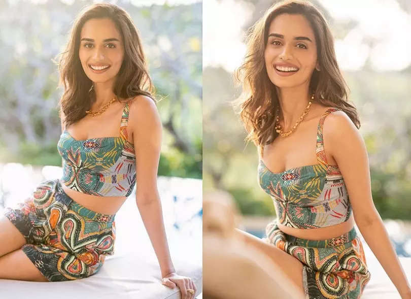 Manushi Chhillar gives vacation style cues in a tropical-print co-ord set!