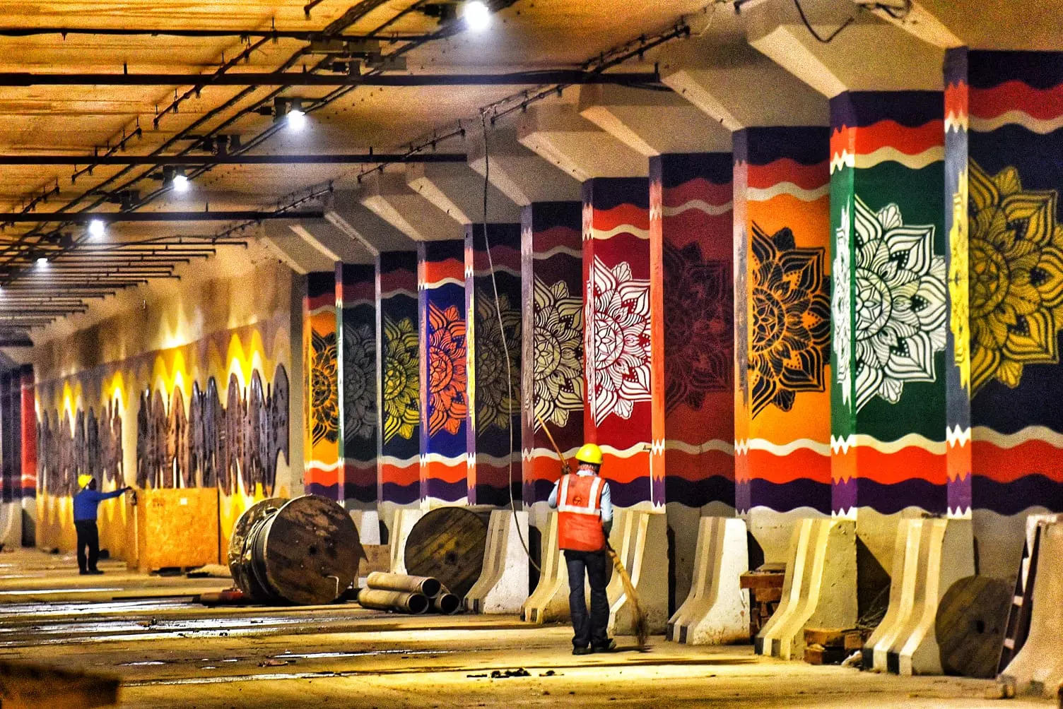 photos-delhi-tunnel-to-house-world-s-longest-mural-the-times-of-india