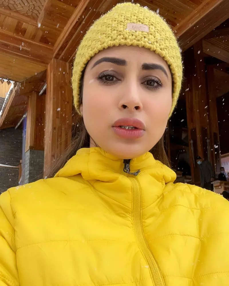 These fun-filled pictures of new bride Mouni Roy enjoying snow with hubby Suraj Nambiar will leave you asking for more