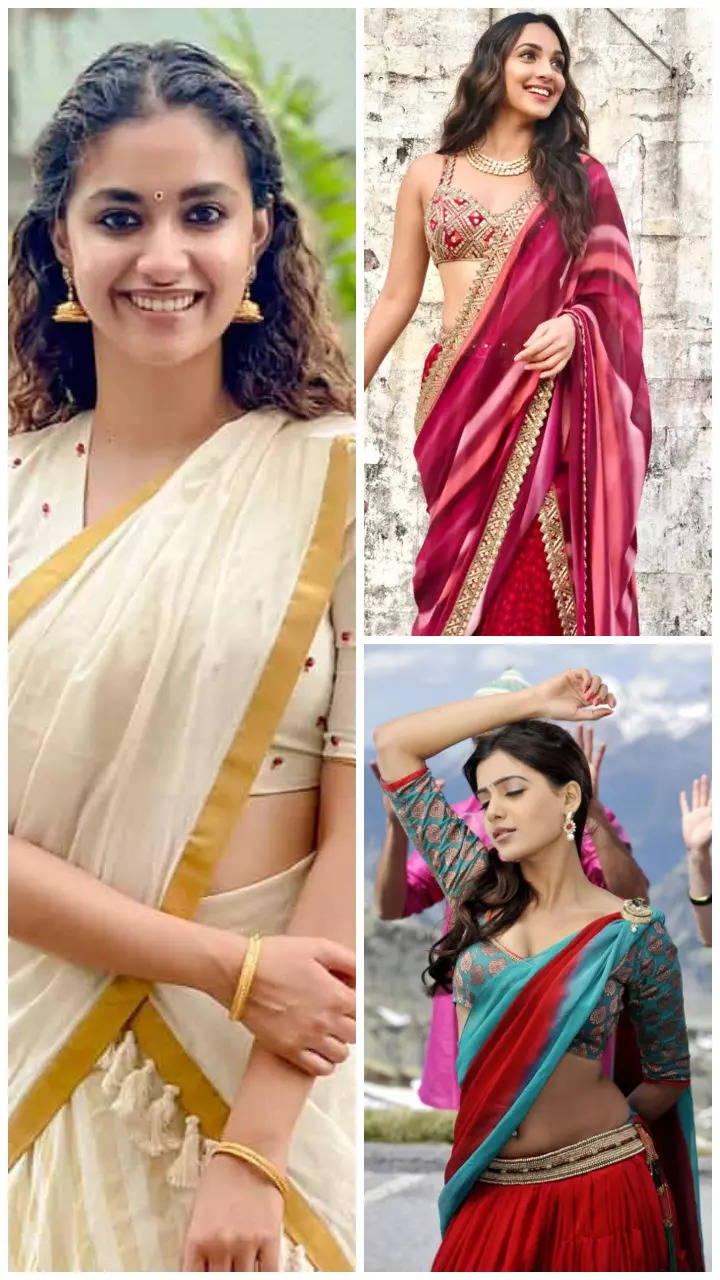 Telugu heroines saree images hd