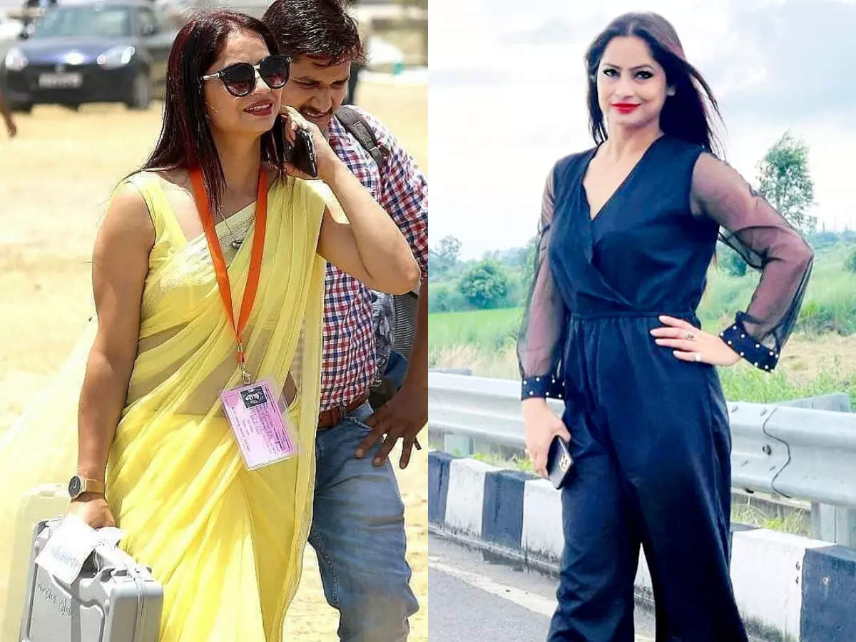 Viral UP poll officer Reena Dwivedi’s chic fashion is worth a look  | The Times of India