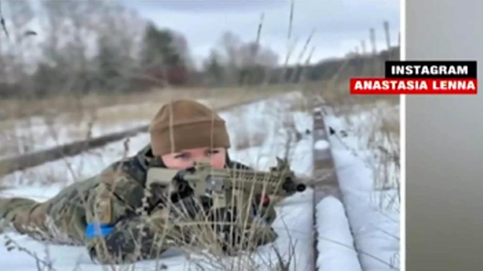 Ukrainian beauty queen Anastasiia Lenna joins fight against Russia, shares pic