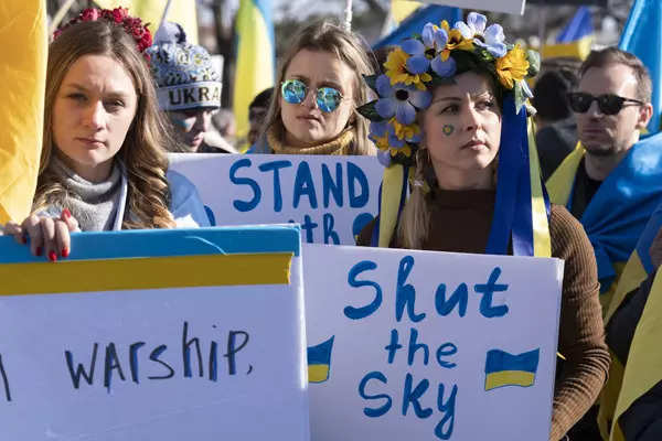 35 pictures from protests across the world against Russian attack on Ukraine
