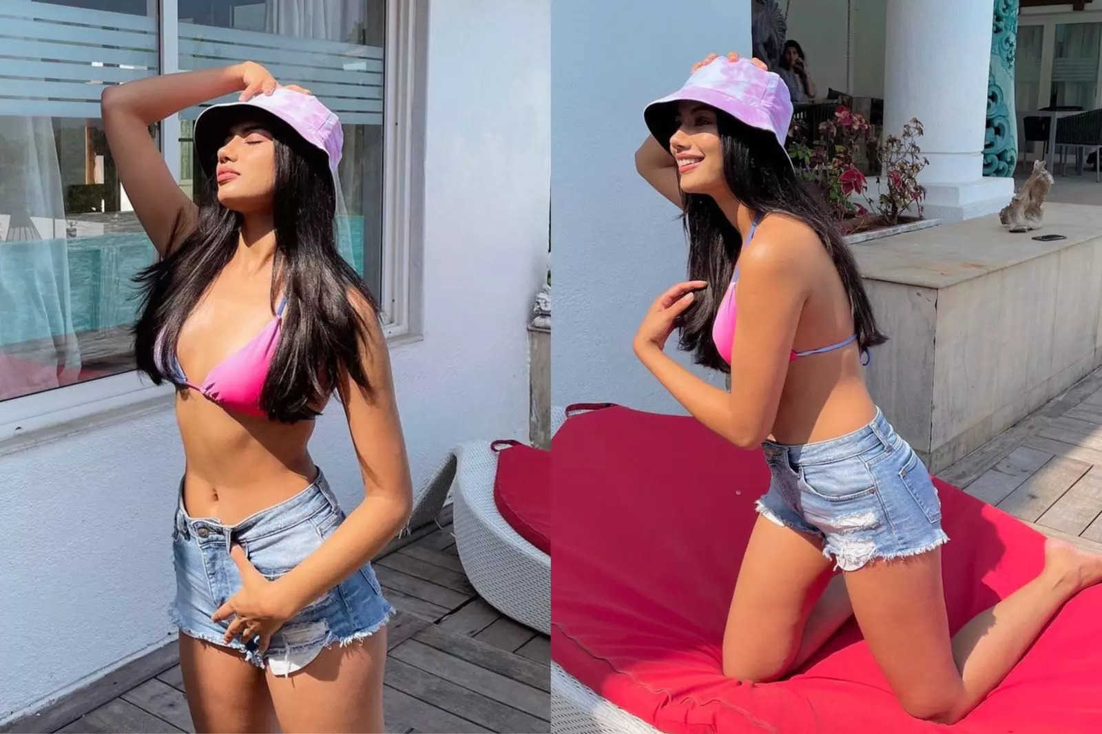Ritika Khatnani rocks the look in a pink bikini and blue shorts
