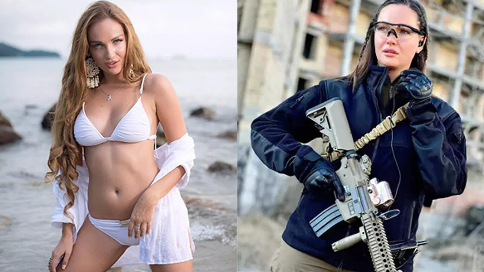 Ukrainian beauty queen Anastasiia Lenna vows to defend her country against the Russian invasion: 'The invaders will die on our land'