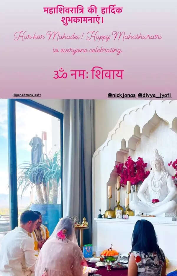 Unmissable pictures from Priyanka Chopra and Nick Jonas' special puja on Mahashivratri